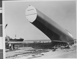 Photograph of Howard Hughes' Hercules, Terminal Island, California, June 16, 1946