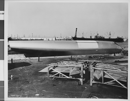 Photograph of Howard Hughes' Hercules, Terminal Island, California, June 16, 1946