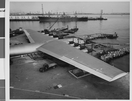 Photograph of Howard Hughes' Hercules, Long Beach, California, circa 1946