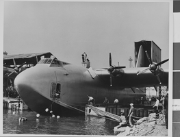 Photograph of Howard Hughes' Flying Boat, San Pedro, California, November 02, 1947