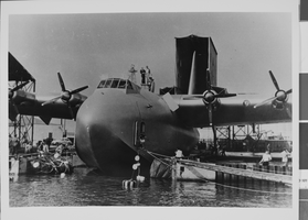 Photograph of Howard Hughes' Flying Boat, San Pedro, California, November 02, 1947