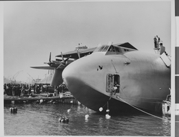 Photograph of Howard Hughes' Flying Boat, Long Beach, California, November 02, 1947