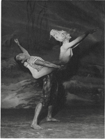Photograph of Vassili Sulich and Madeleine Lafon performing in "Les Sirenes de Debussy," 1950s