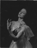Photograph of Janine Charrat performing in the ballet "Giselle" with the Grand Ballet du Marquis de Cuevas, 1950
