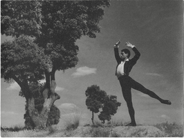 Photograph of Vassili Sulich posing outdoors, Madrid, Spain, 1954    