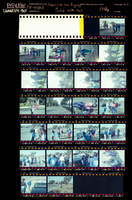 Photographs of March to Los Angeles: Julie with a cop, Culinary Union, 1992 (folder 1 of 1)