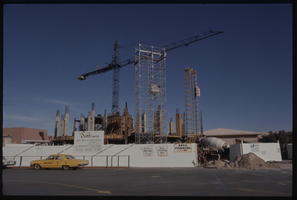 An addition to the Sands Hotel during construction.