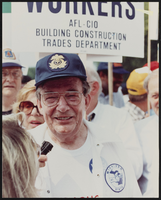 Photographs of Jim Arnold and Lane Kirkland on Frontier Strike line, Culinary Union, Las Vegas (Nev.), 1990s (folder 1 of 1)