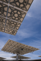 Heliostats (mirrors) at Crescent Dunes Solar, near Tonopah, Nevada: digital photograph
