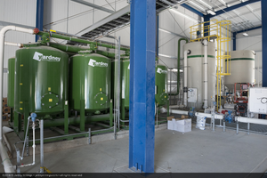 Water filtration system at Crescent Dunes Solar, near Tonopah, Nevada: digital photograph