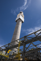 The 540 foot (165 meter) high tower, Crescent Dunes Solar, near Tonopah, Nevada: digital photograph
