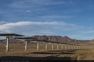 Heliostats (mirrors) at Crescent Dunes Solar, near Tonopah, Nevada: digital photograph