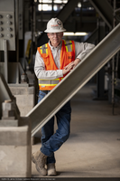 Portrait of Brian Painter, Project Director for construction of Crescent Dunes Solar, near Tonopah, Nevada: digital photograph