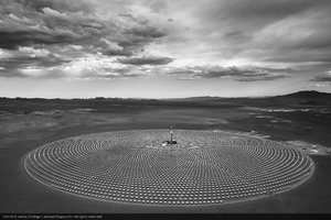 Aerial photo of Crescent Dunes Solar, near Tonopah, Nevada: digital photograph