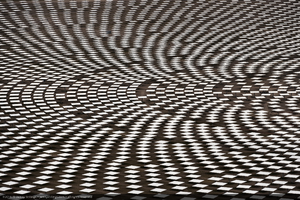 Heliostats at Crescent Dunes Solar, near Tonopah, Nevada: digital photograph