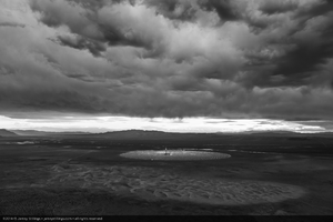 Aerial photo of Crescent Dunes Solar, near Tonopah, Nevada: digital photograph