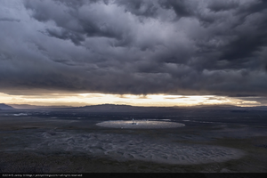 Aerial photo of Crescent Dunes Solar, near Tonopah, Nevada: digital photograph