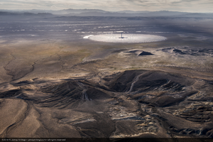 Aerial photo of Crescent Dunes Solar, near Tonopah, Nevada: digital photograph