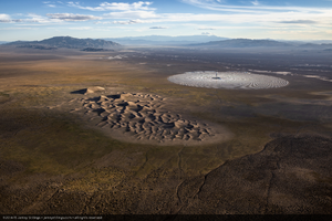Aerial photo of Crescent Dunes Solar, near Tonopah, Nevada: digital photograph