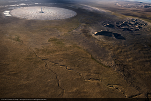 Aerial photo of Crescent Dunes Solar, near Tonopah, Nevada: digital photograph