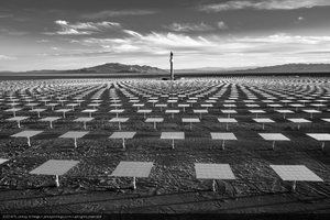 Aerial photo of Crescent Dunes Solar, near Tonopah, Nevada: digital photograph