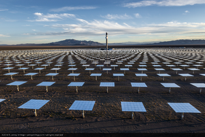 Aerial photo of Crescent Dunes Solar, near Tonopah, Nevada: digital photograph