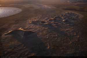 Aerial photo of Crescent Dunes Solar, near Tonopah, Nevada: digital photograph