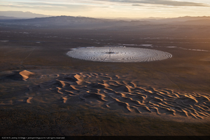 Aerial photo of Crescent Dunes Solar, near Tonopah, Nevada: digital photograph