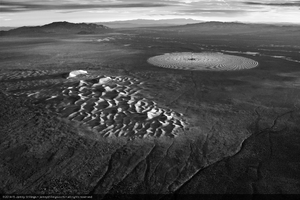 Aerial photo of Crescent Dunes Solar, near Tonopah, Nevada: digital photograph