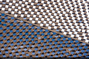 Heliostats at Crescent Dunes Solar, near Tonopah, Nevada: digital photograph