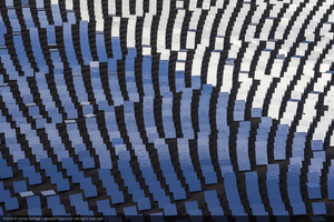 Heliostats at Crescent Dunes Solar, near Tonopah, Nevada: digital photograph