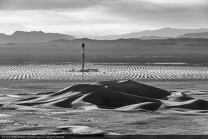Aerial photo of Crescent Dunes Solar, near Tonopah, Nevada: digital photograph