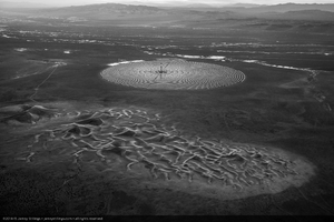 Aerial photo of Crescent Dunes Solar, near Tonopah, Nevada: digital photograph