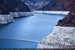 Photograph of Lake Mead near Hoover Dam, Nevada-Arizona border, March 4, 2009