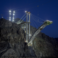 Photograph of the Mike O'Callaghan-Pat Tillman Memorial Bridge under construction, Arizona-Nevada border, April 29, 2009