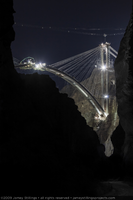 Photograph of Mike O'Callaghan-Pat Tillman Memorial Bridge construction as seen from the Arizona side of Black Canyon, June 30, 2009