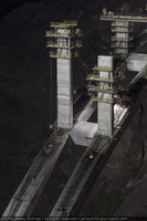 Photograph of construction of the Mike O'Callaghan-Pat Tillman Memorial Bridge, Arizona border, October 20, 2009