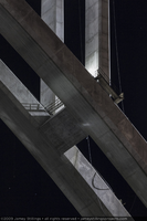 Photograph of arch and piers of the Mike O'Callaghan-Pat Tillman Memorial Bridge, Nevada border, November 24, 2009