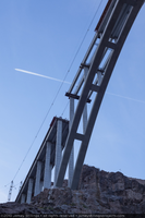 Photograph of construction of the Mike O'Callaghan-Pat Tillman Memorial Bridge, Nevada border, April 14, 2010