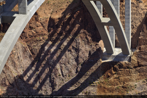 Photograph of the foundation for the arch on the Arizona side of the Mike O'Callaghan-Pat Tillman Memorial Bridge, April 15, 2010