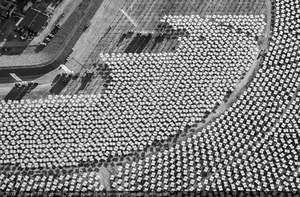 Photograph of heliostat installation adjacent to Unit 1 power block, March 21, 2013