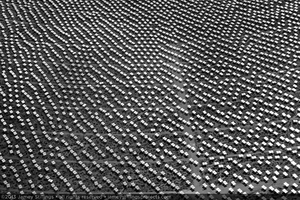 Photograph of heliostats in horizontal, or safe mode, Unit 1, September 4, 2013