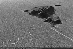 Photograph of boundary lines of the solar fields for Units 2 and 3, April 21, 2011