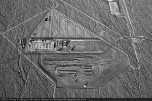 Photograph of early excavation of main construction yard, January 14, 2011