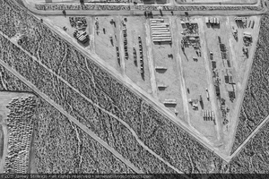 Photograph of construction block near Unit 1, April 21, 2011
