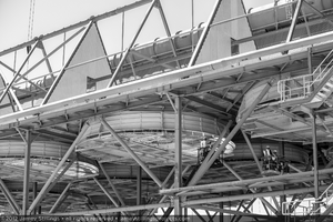 Photograph of construction of air-cooled condenser, June 4, 2012