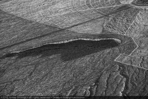 Photograph of early morning shadows, west side of Unit 3 solar field, October 27, 2012