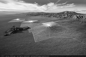 Photograph of Ivanpah Solar looking to the southeast, February 3, 2014