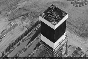 Photograph of top of Unit 2 power tower, March 21, 2013