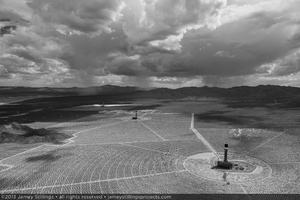 Photograph of Units 3, 2, and 1 with desert storms moving in, September 4, 2013